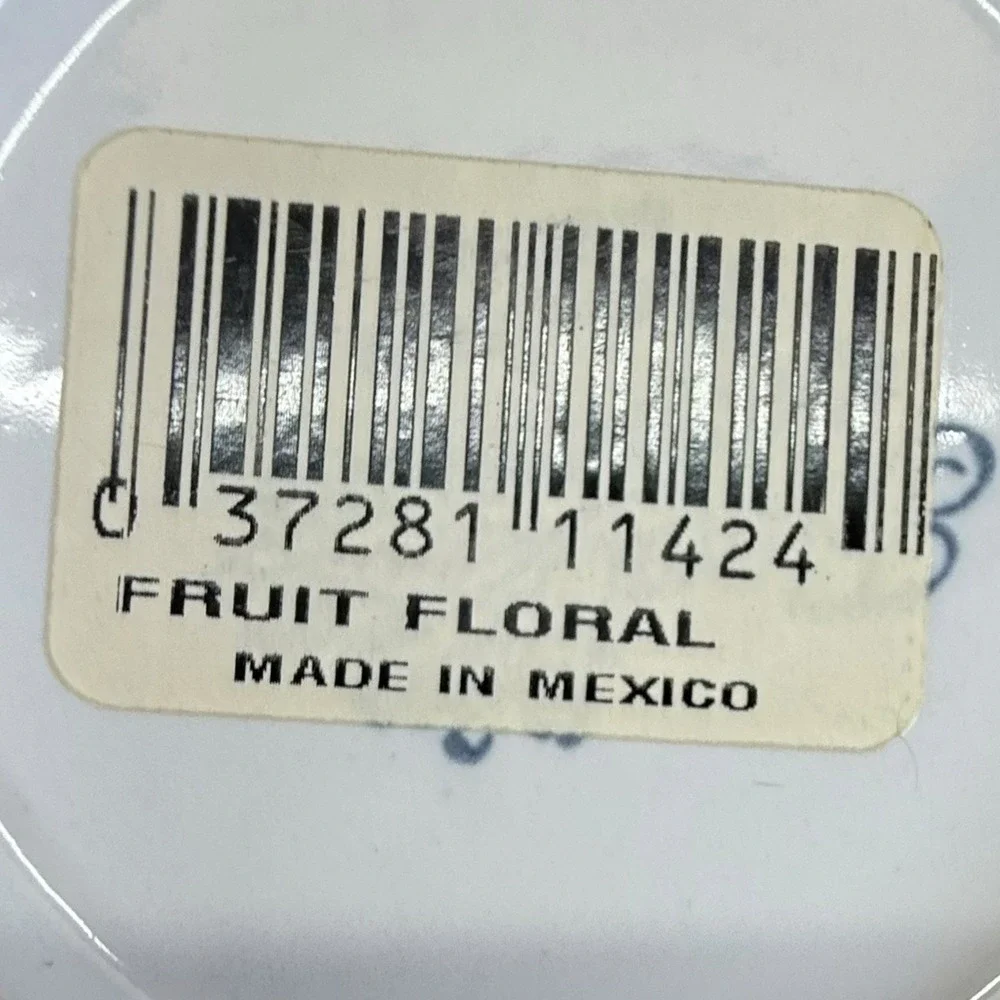 Floral Expressions Hearthside Blue Rim White‎ 5.5